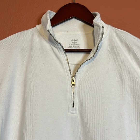 Aerie Ribbed Oversized Quarter Zip Sweatshirt - Picture 4 of 13